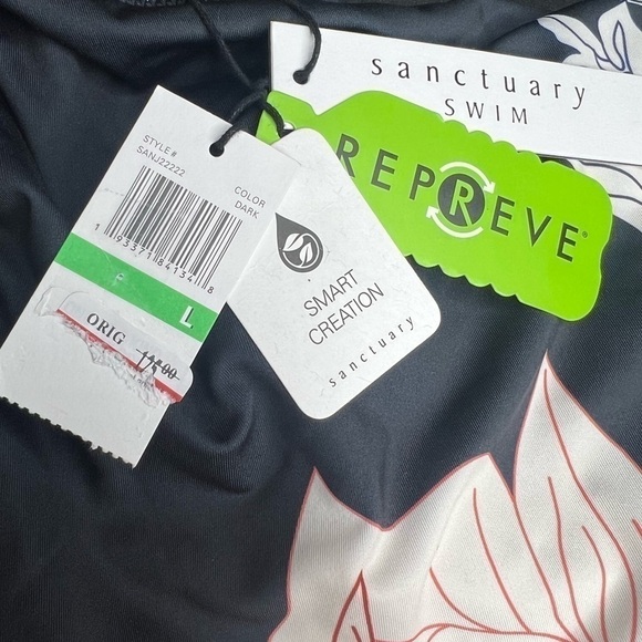 Sanctuary DARK TROPICAL Night in the Jungle Black One-Piece Swimsuit - Picture 9 of 10